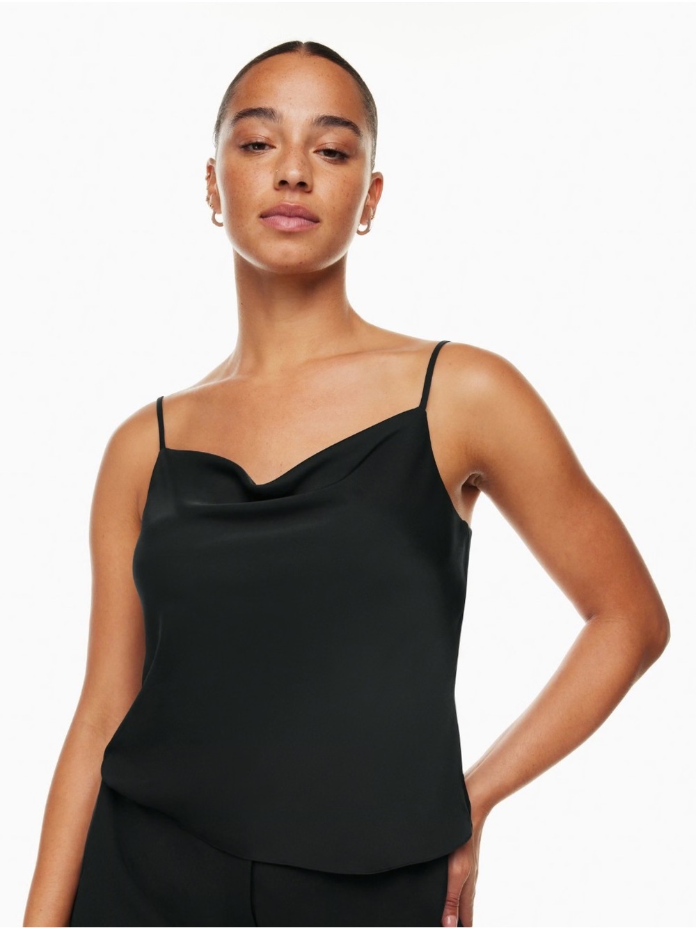Aritzia Babaton Black Cowlneck Camisole